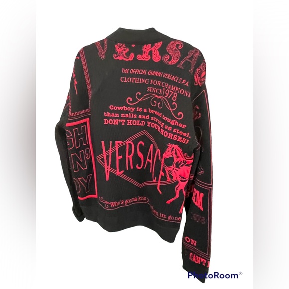 Men’s Versace knit bomber jacket - Picture 3 of 5